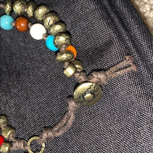 Earthbound colorful beaded feather bracelet. - Picture 4 of 4